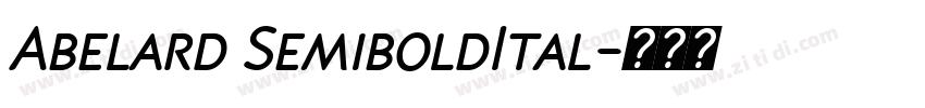 Abelard SemiboldItal字体转换